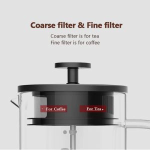 TIME MORE FRENCH PRESS 3.0 DUAL FILTER MESH