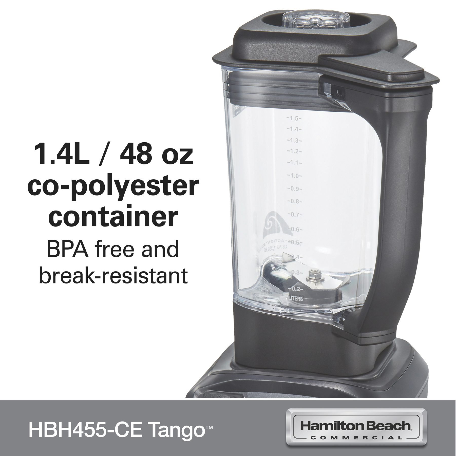 Hamilton Beach HBH455 120V Tango 48 Ounce Bar Blender with Co-Poly Jar